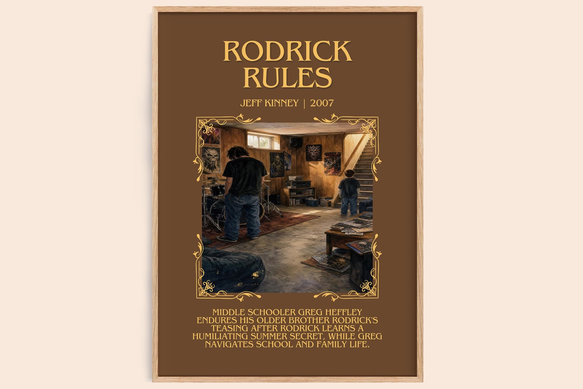 Rodrick Rules Minimalist Book Poster by Jeff Kinney