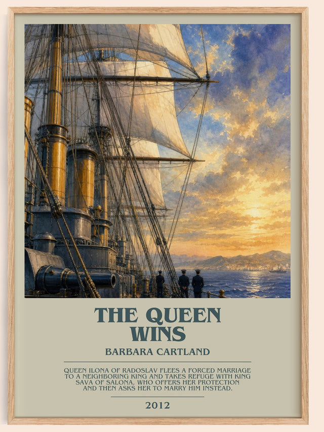 The Queen Wins Bookish Wall Art by Barbara Cartland