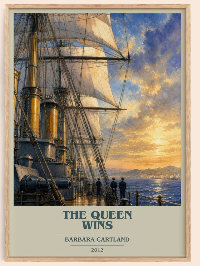 The Queen Wins Book Cover Poster by Barbara Cartland