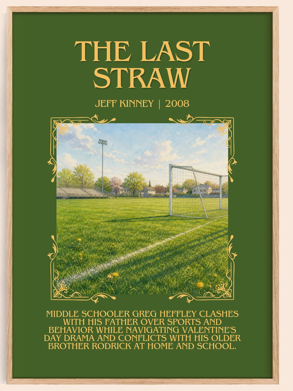 The Last Straw Minimalist Book Poster by Jeff Kinney – book poster