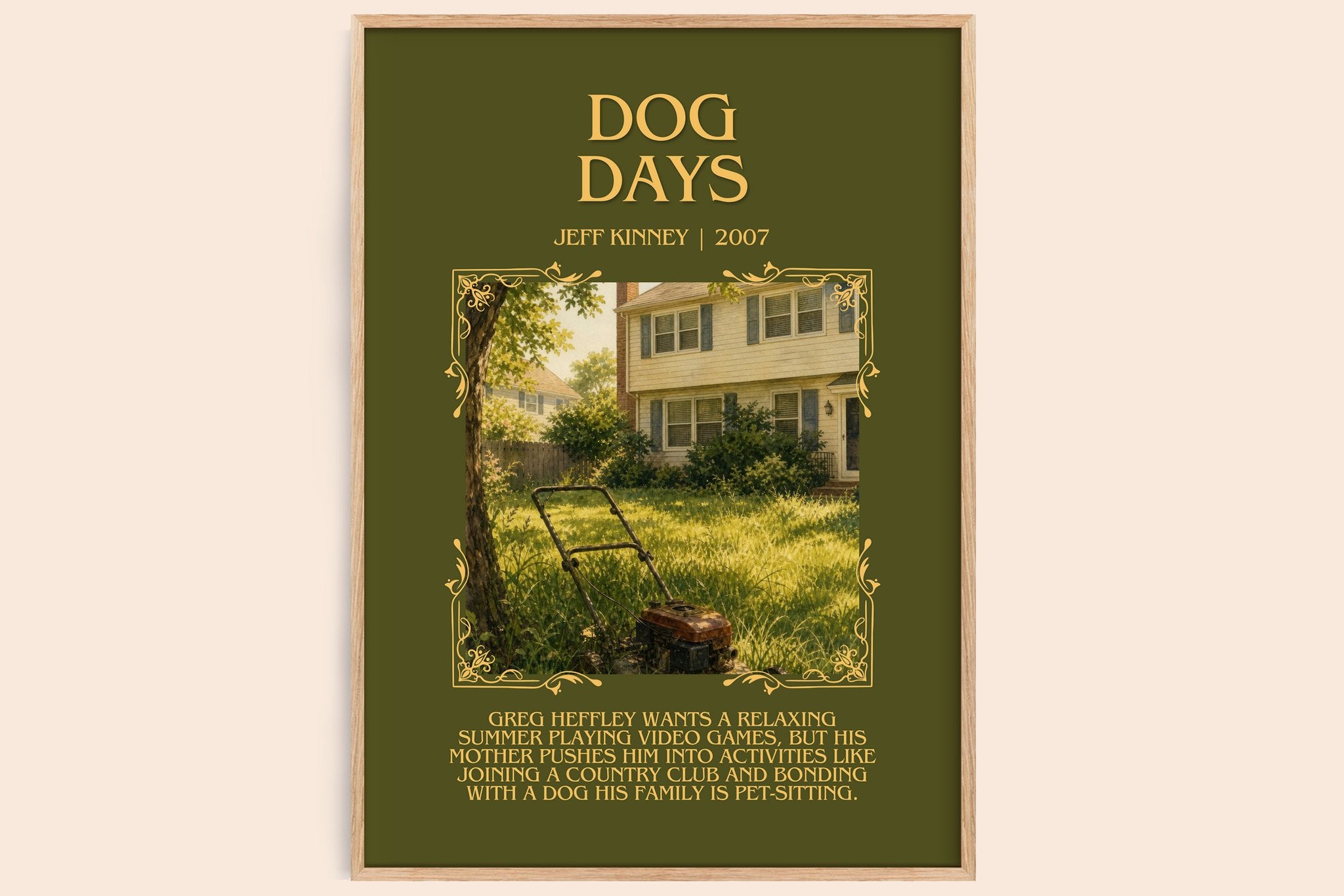 Dog Days Minimalist Book Poster by Jeff Kinney