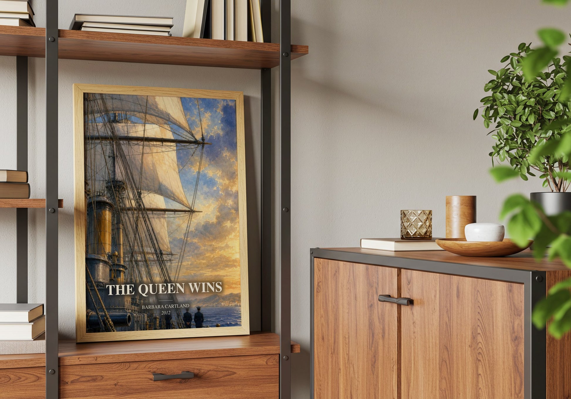 The Queen Wins book watercolour illustration paper finish options – matte satin gloss