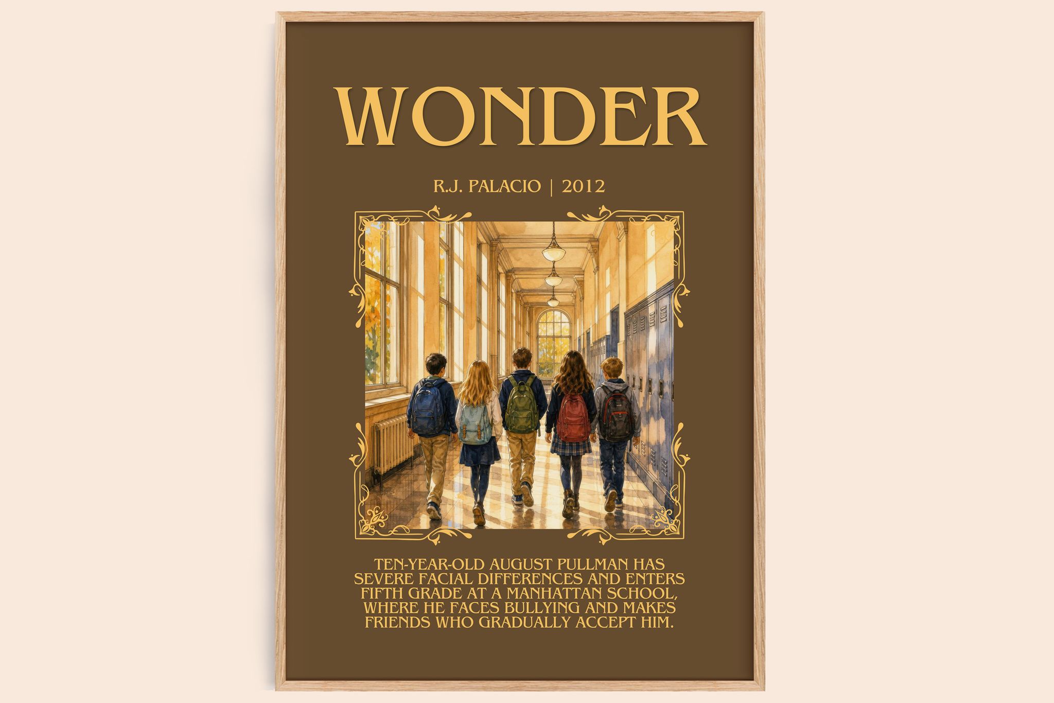 Wonder Minimalist Book Poster by R.J. Palacio