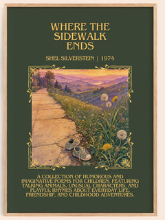 Where the Sidewalk Ends Minimalist Book Poster by Shel Silverstein – image 1