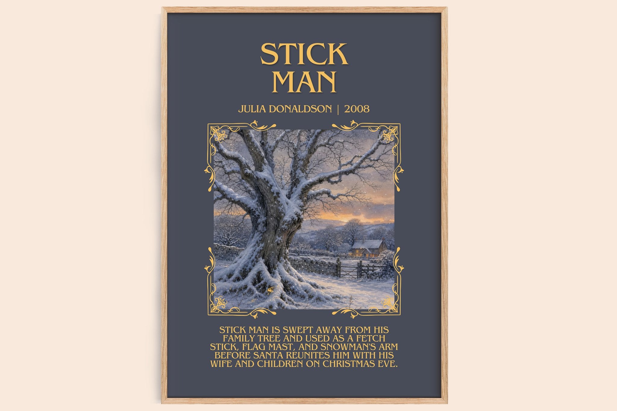 Stick Man Minimalist Book Poster by Julia Donaldson