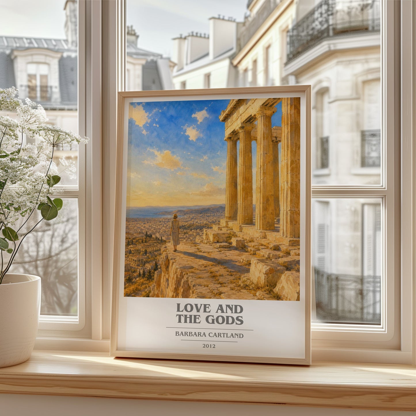 Love And The Gods book cover poster colour and style options – Barbara Cartland book art