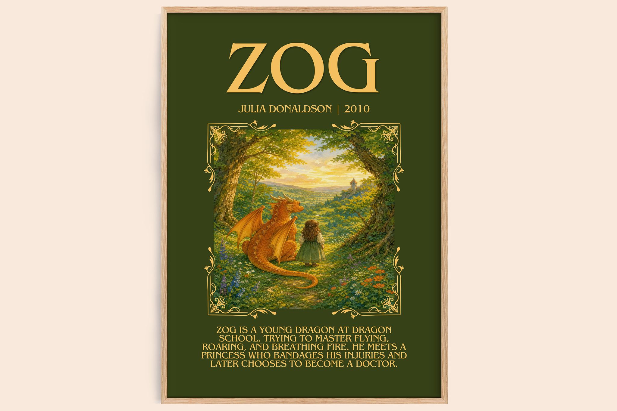 Zog Minimalist Book Poster by Julia Donaldson