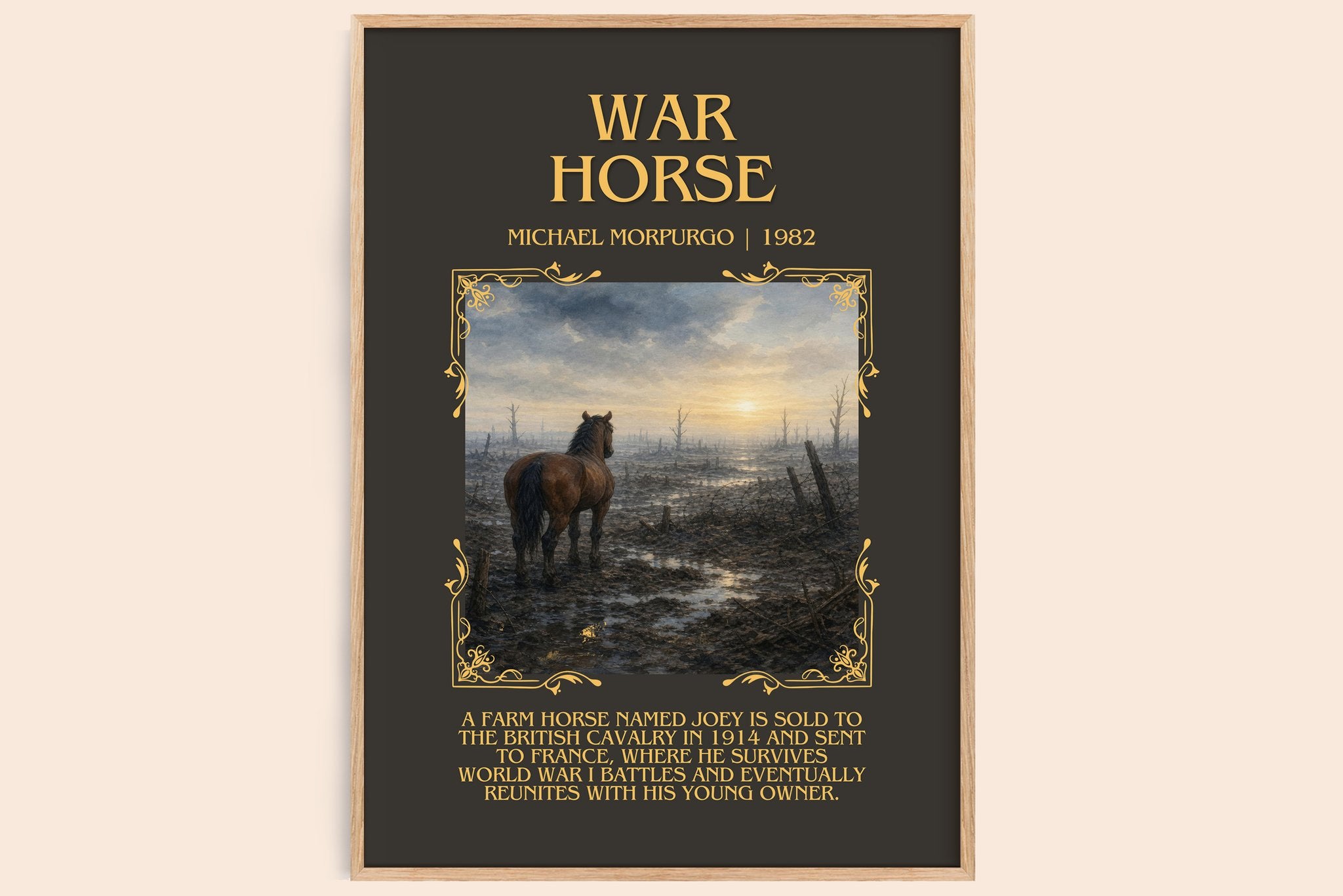 War Horse Minimalist Book Poster by Michael Morpurgo