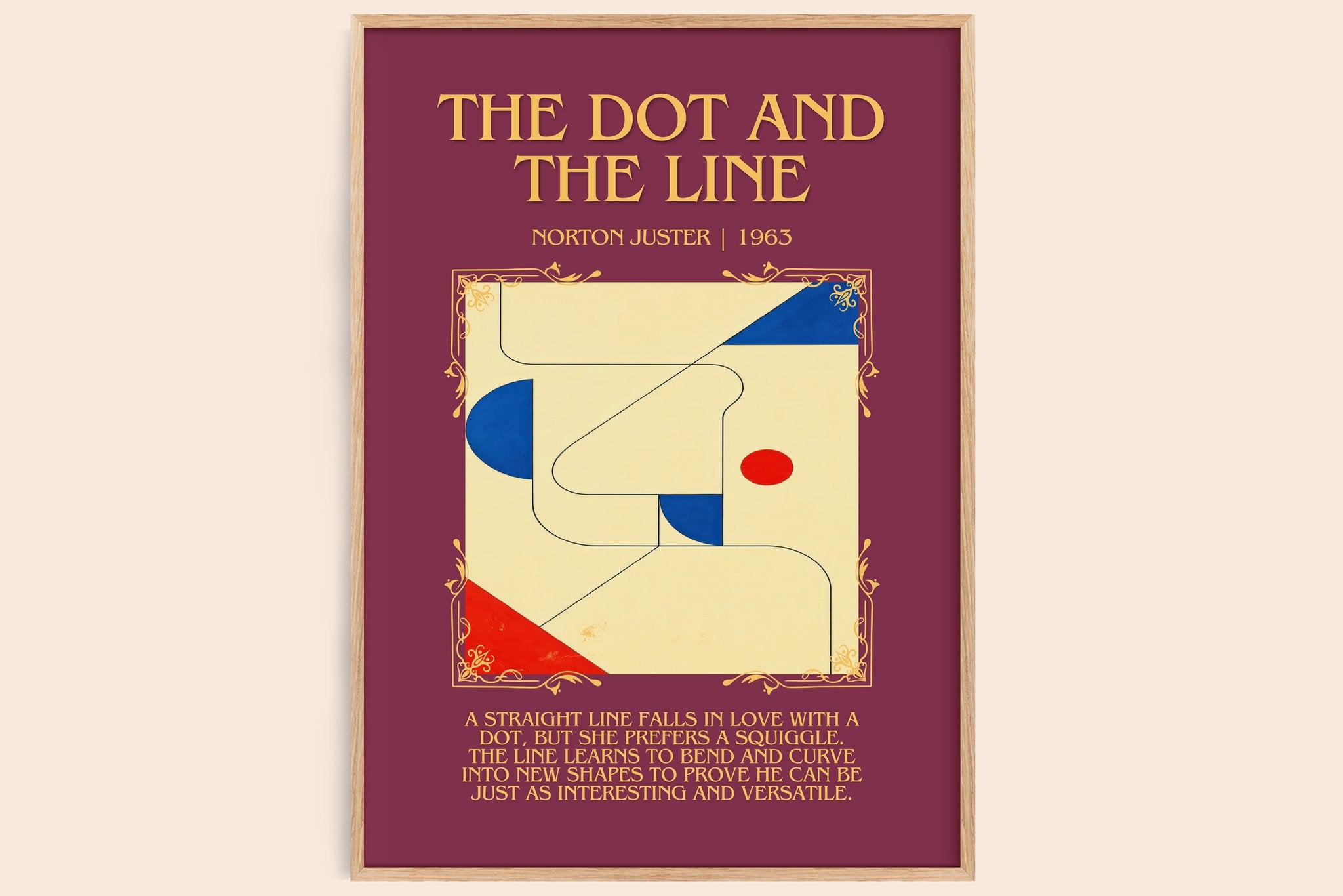 The Dot and the Line Minimalist Book Poster by Norton Juster