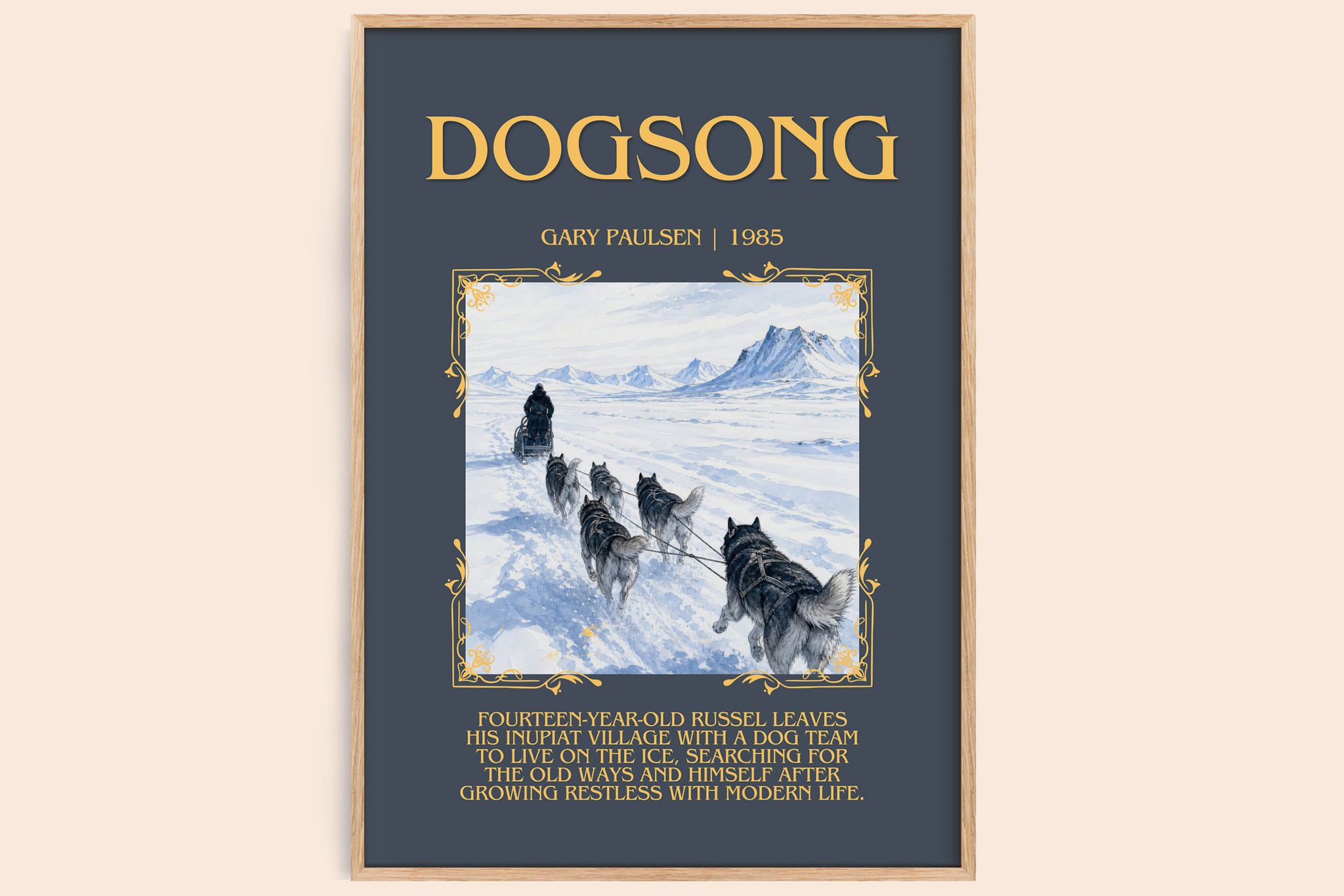 Dogsong Minimalist Book Poster by Gary Paulsen