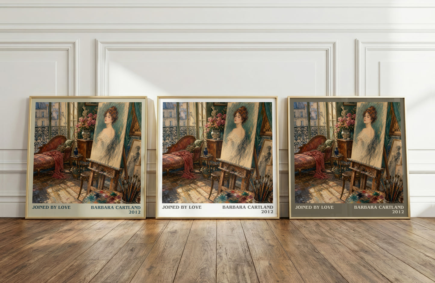 Joined By Love literary art print colour and style options – Barbara Cartland book art