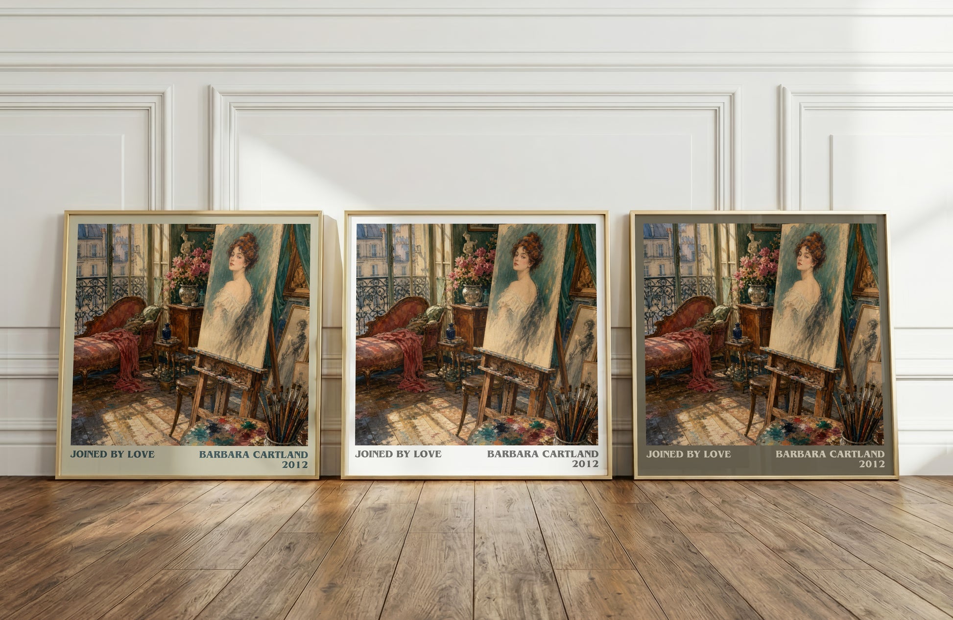Joined By Love literary art print colour and style options – Barbara Cartland book art