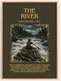 The River Minimalist Book Poster by Gary Paulsen – image 1