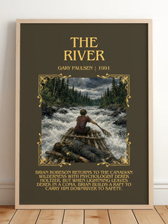 The River Minimalist Book Poster by Gary Paulsen – image 2