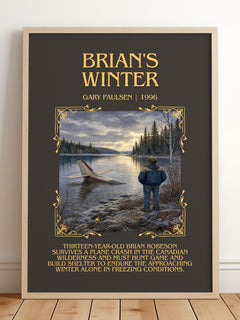 Brian's Winter Minimalist Book Poster by Gary Paulsen – image 2