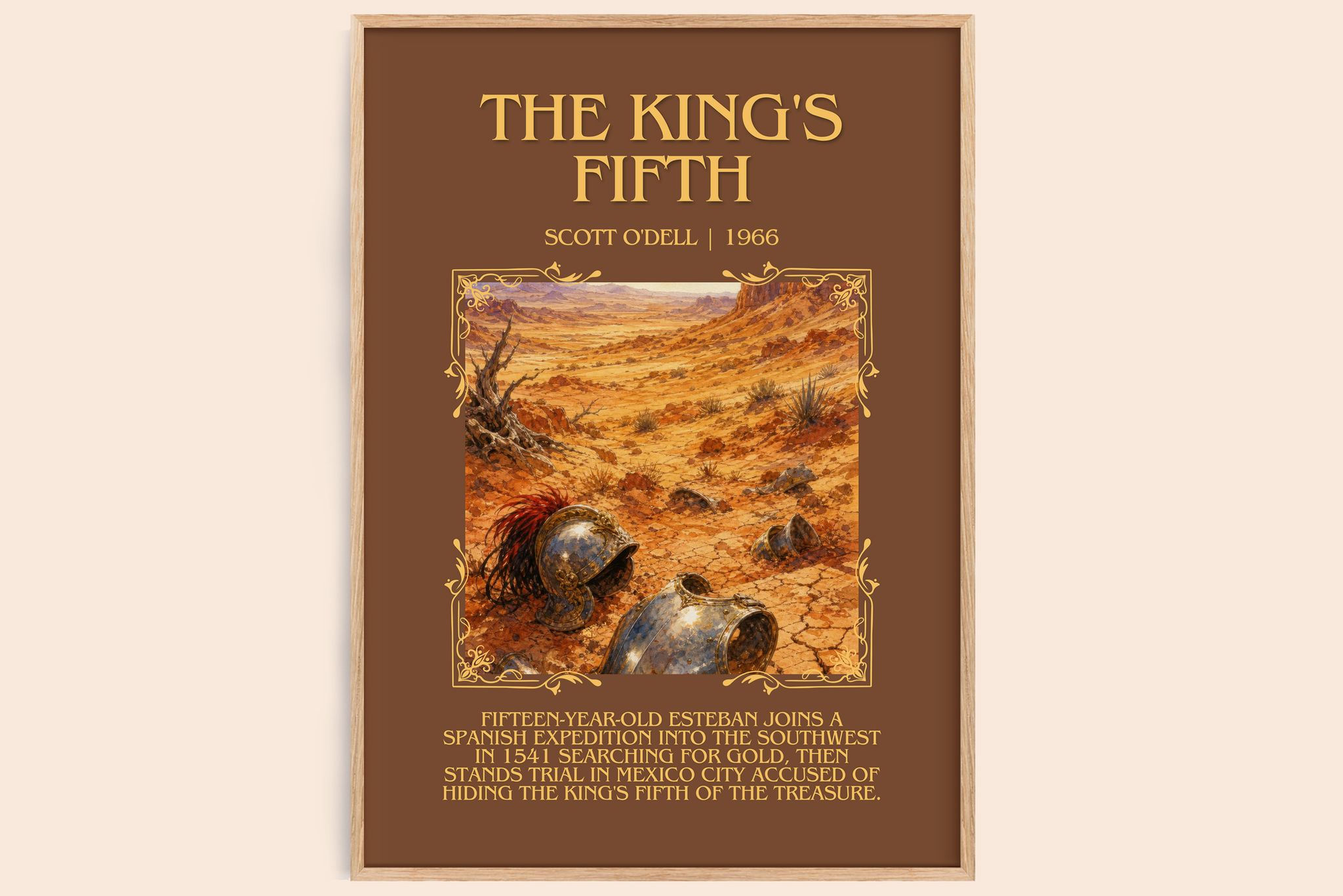 The King's Fifth Minimalist Book Poster by Scott O'Dell