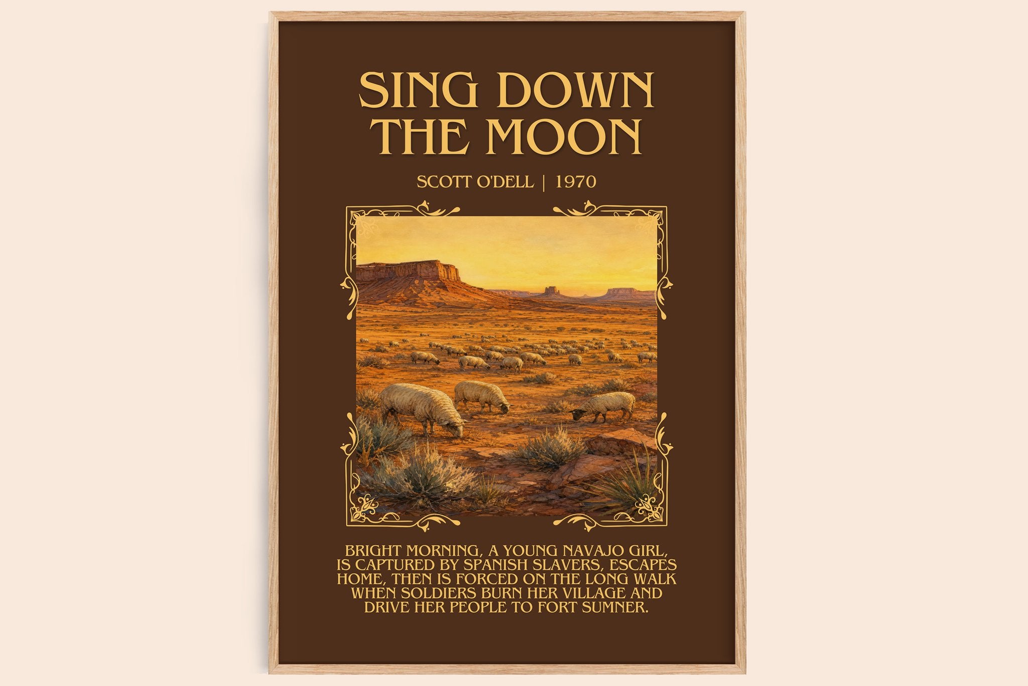 Sing Down the Moon Minimalist Book Poster by Scott O'Dell