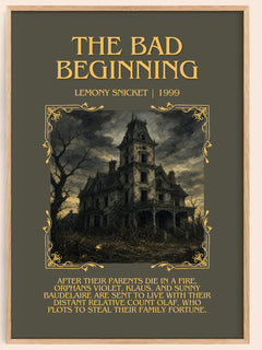 The Bad Beginning Minimalist Book Poster by Lemony Snicket – image 1