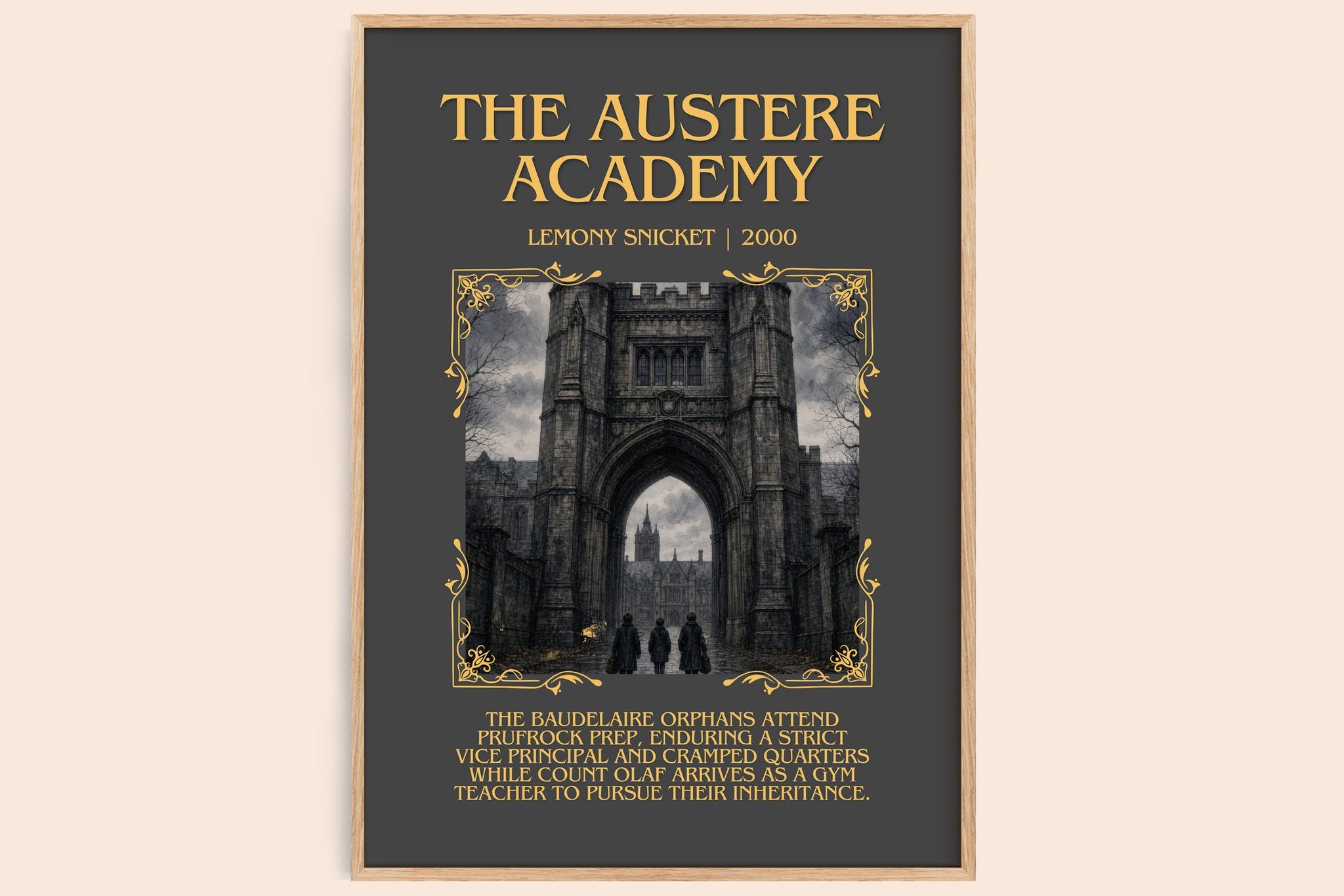The Austere Academy Minimalist Book Poster by Lemony Snicket