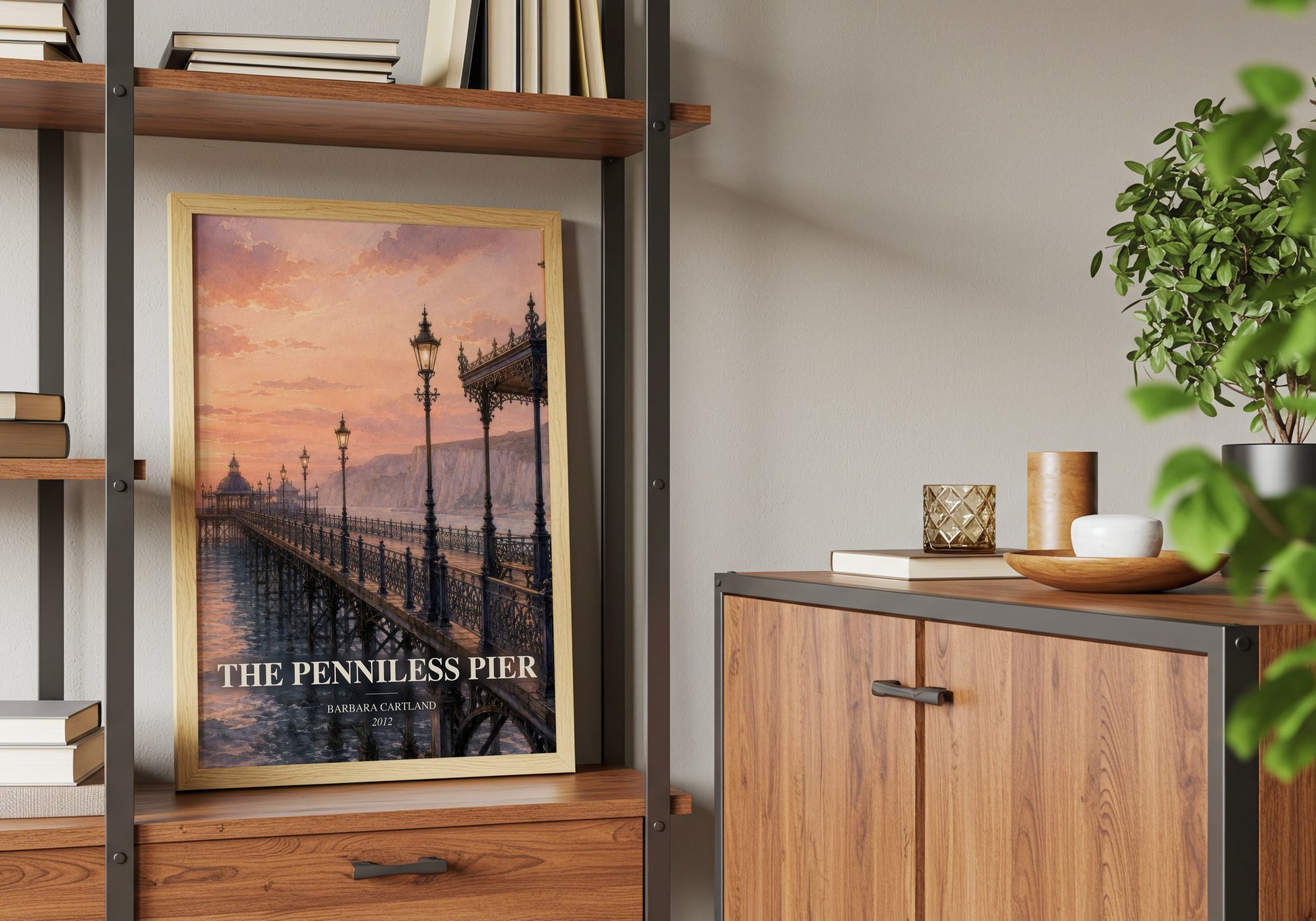 The Penniless Pier book watercolour illustration paper finish options – matte satin gloss