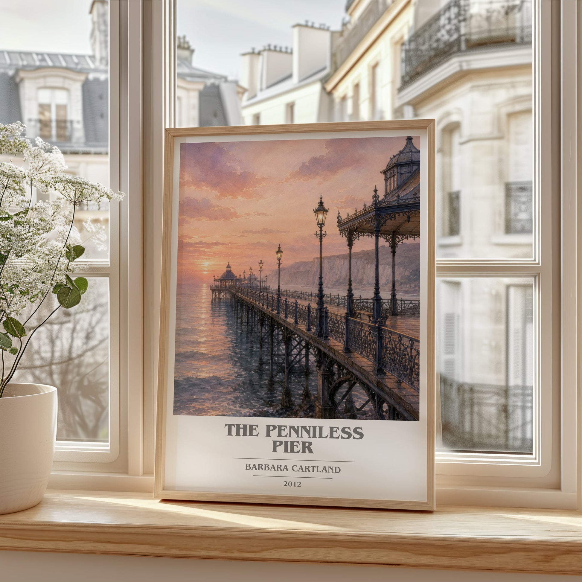 The Penniless Pier book cover poster colour and style options – Barbara Cartland book art