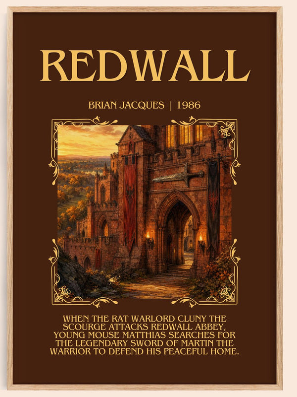 Redwall Minimalist Book Poster by Brian Jacques – book poster