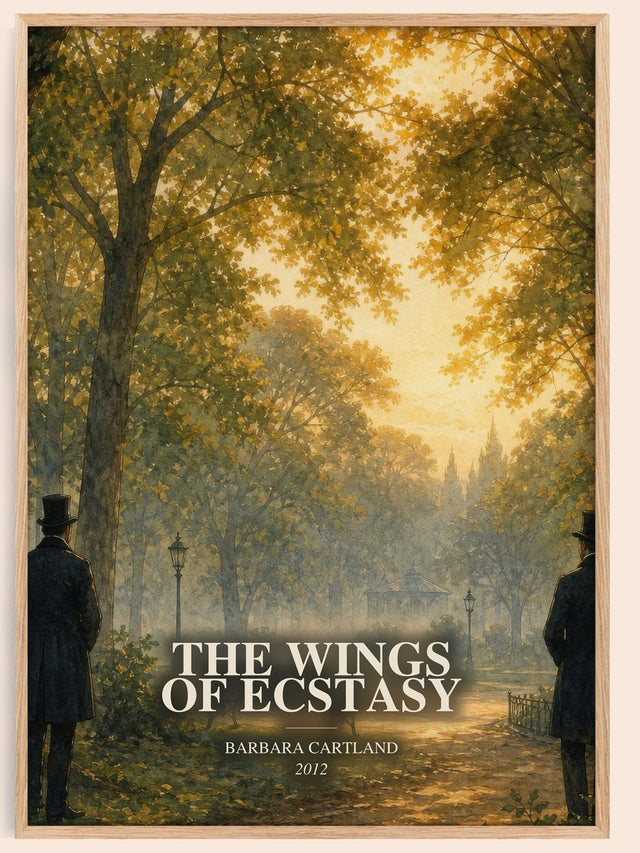 The Wings Of Ecstasy Book Watercolour Illustration by Barbara Cartland