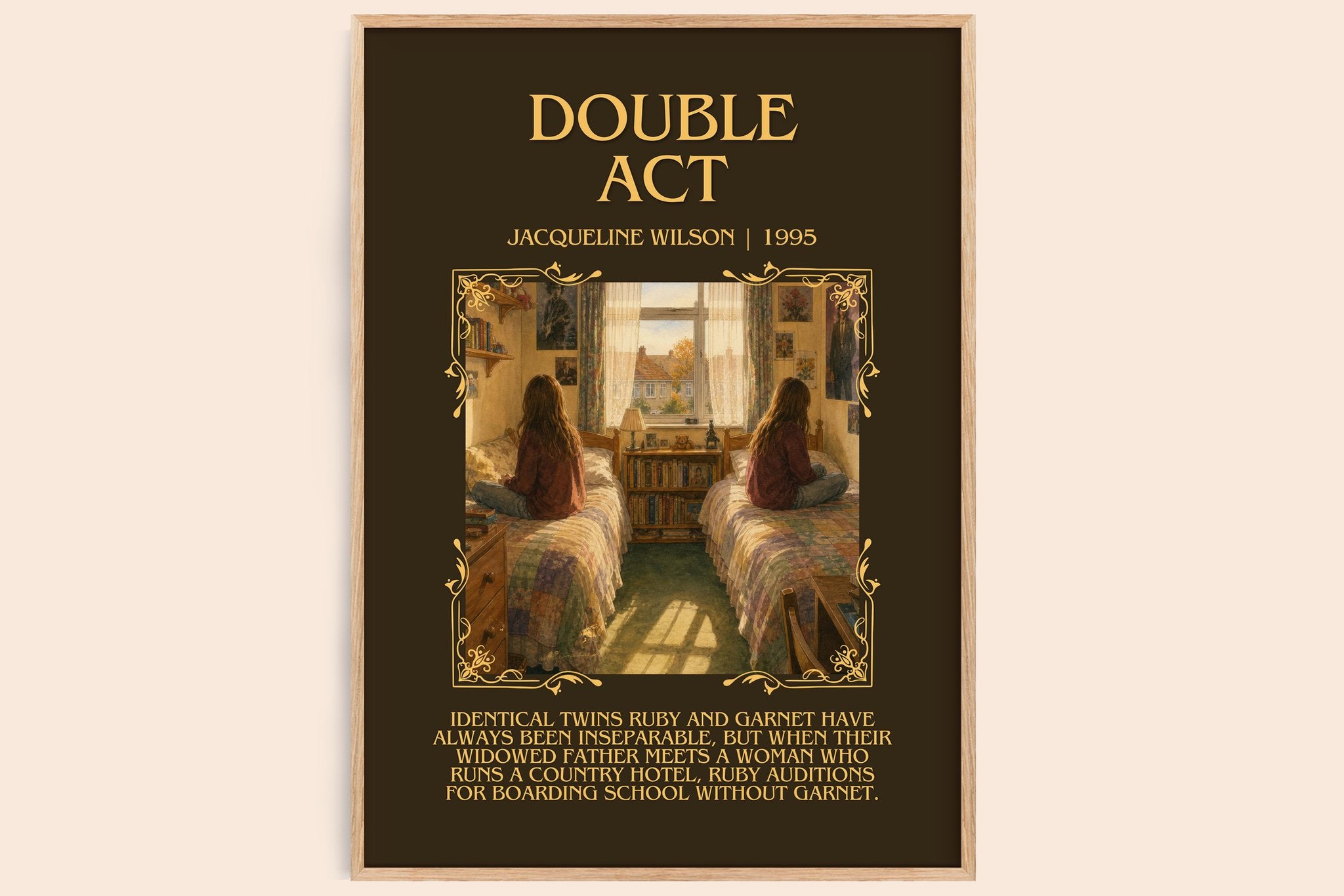 Double Act Minimalist Book Poster by Jacqueline Wilson