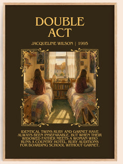 Double Act Minimalist Book Poster by Jacqueline Wilson – image 1