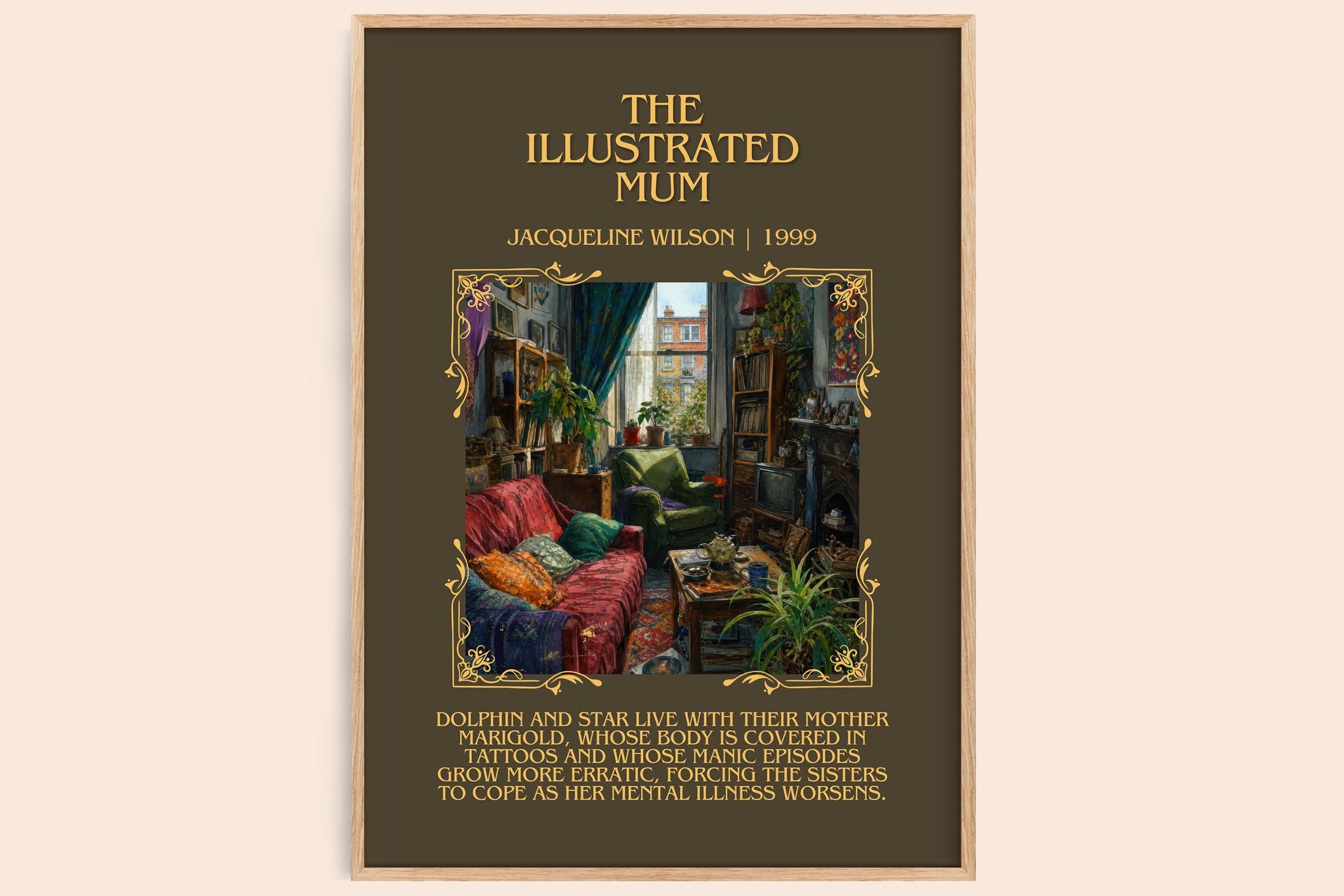 The Illustrated Mum Minimalist Book Poster by Jacqueline Wilson