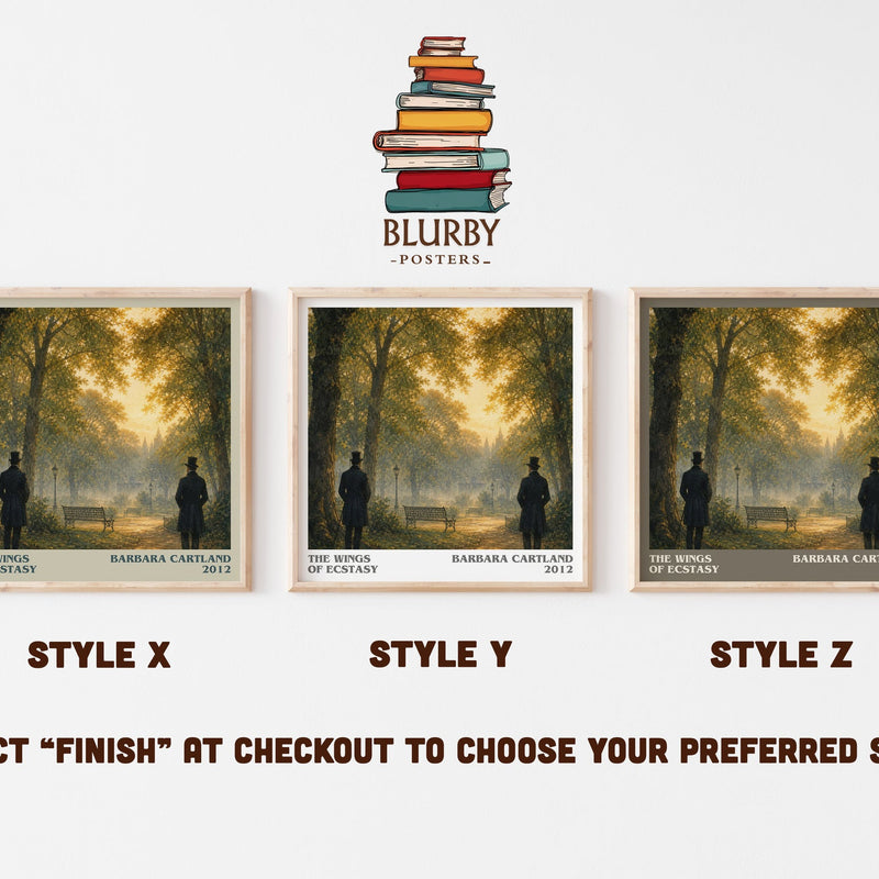The Wings Of Ecstasy literary print in frame leaning in hallway – romance wall art