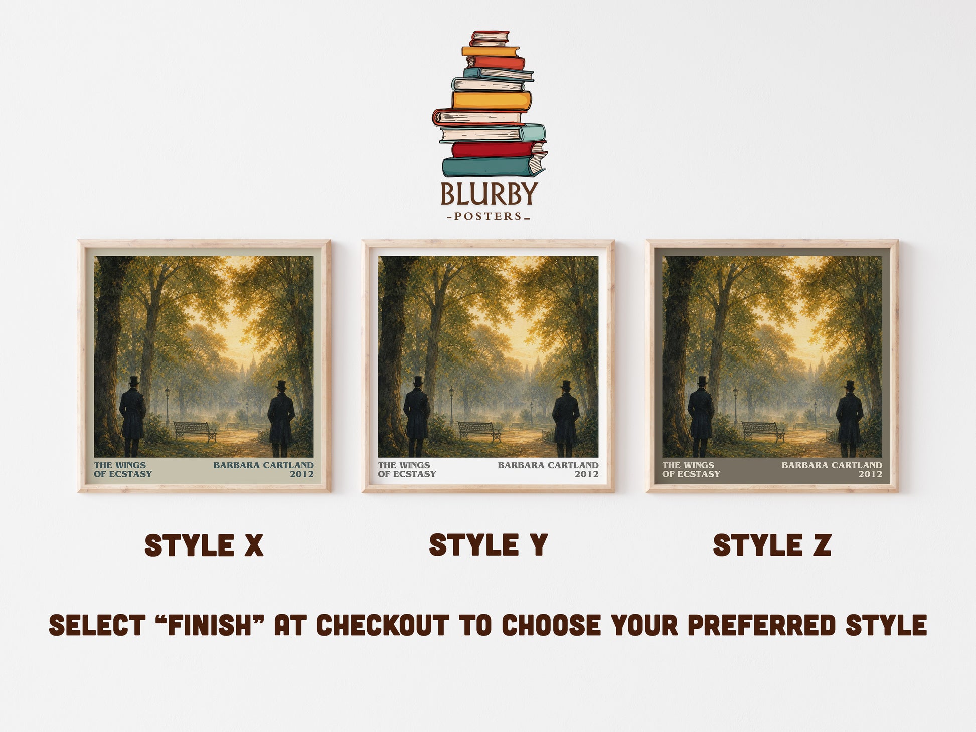 The Wings Of Ecstasy literary print in frame leaning in hallway – romance wall art