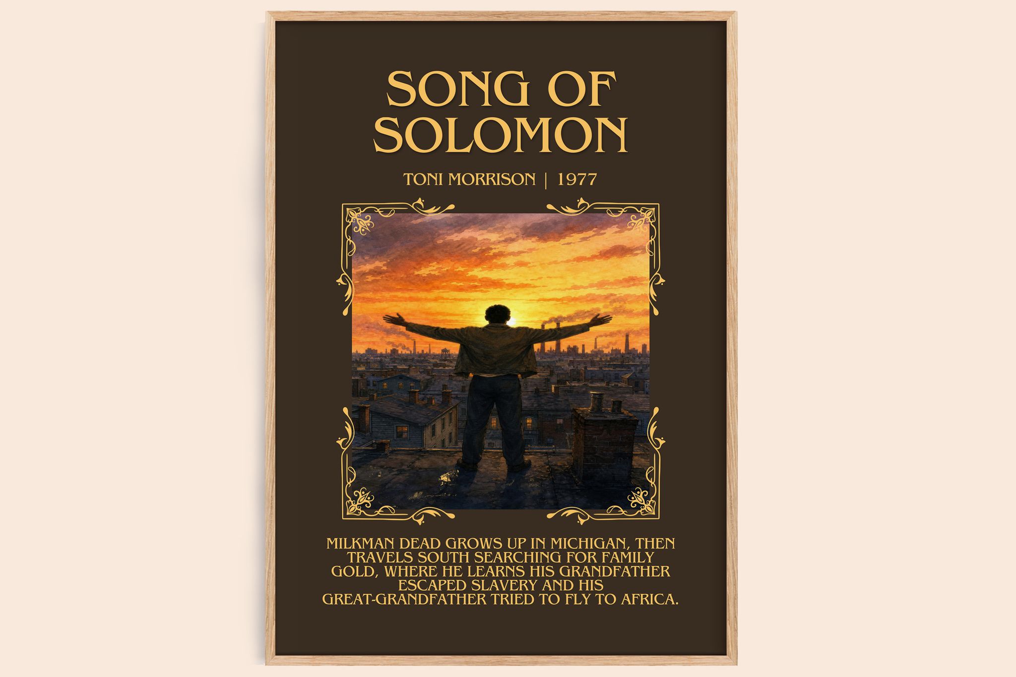 Song of Solomon Minimalist Book Poster by Toni Morrison
