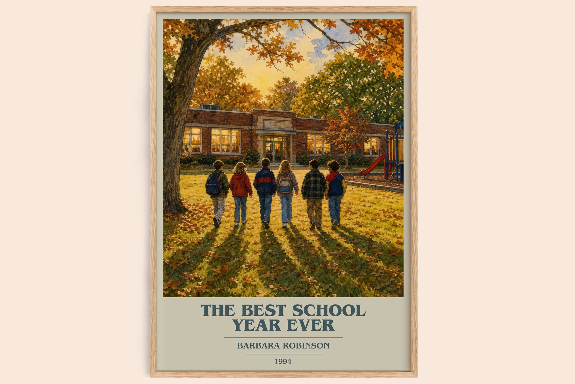 The Best School Year Ever book cover book poster by Barbara Robinson – framed literary art print