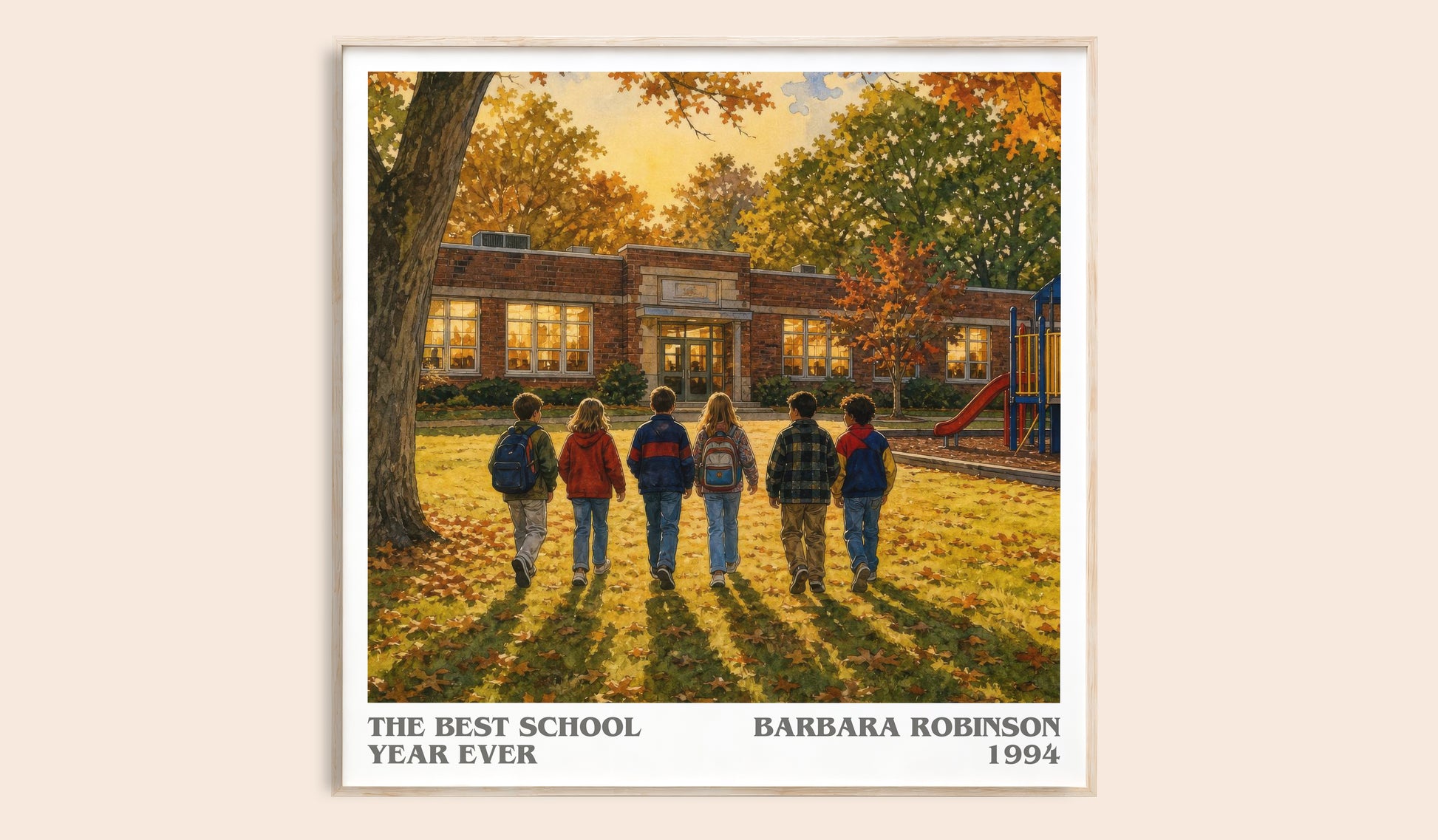 The Best School Year Ever literary book poster by Barbara Robinson – framed literary art print
