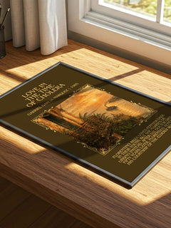 Love in the Time of Cholera Minimalist Book Poster by G. Márquez – print on a sunlit desk