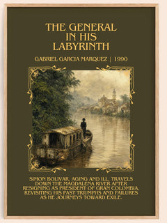 General in His Labyrinth Minimalist Book Poster by G. Márquez – image 1