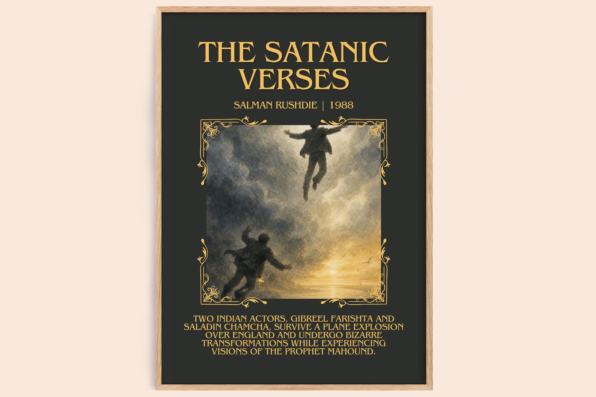 The Satanic Verses Minimalist Book Poster by Salman Rushdie