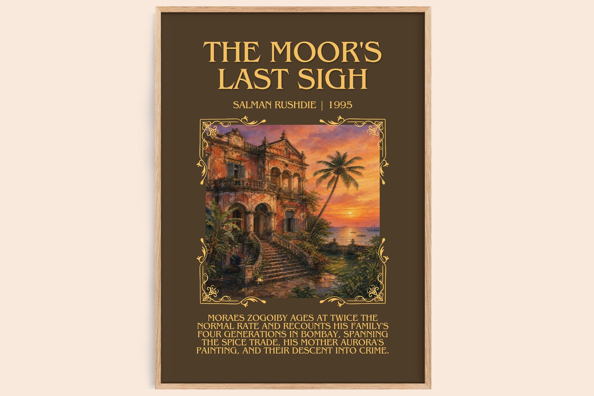 The Moor's Last Sigh Minimalist Book Poster by Salman Rushdie