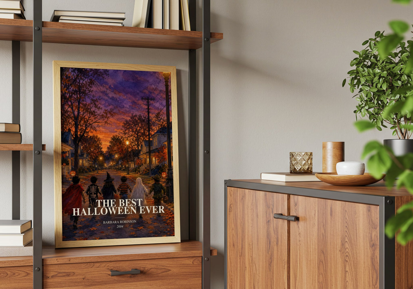 The Best Halloween Ever book watercolour illustration paper finish options – matte satin gloss