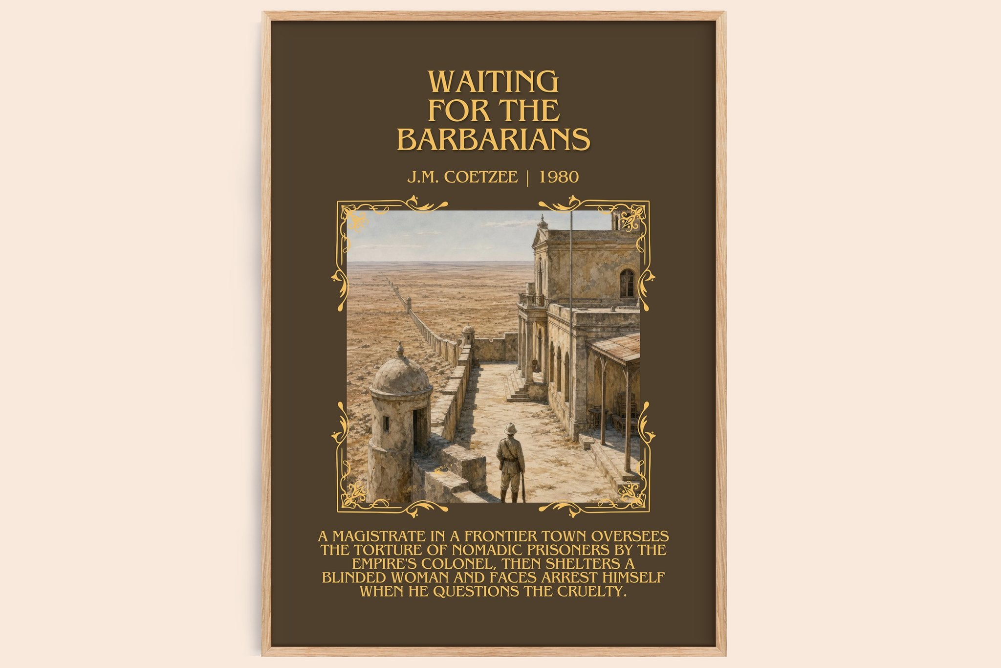 Waiting for the Barbarians Minimalist Book Poster by J.M. Coetzee