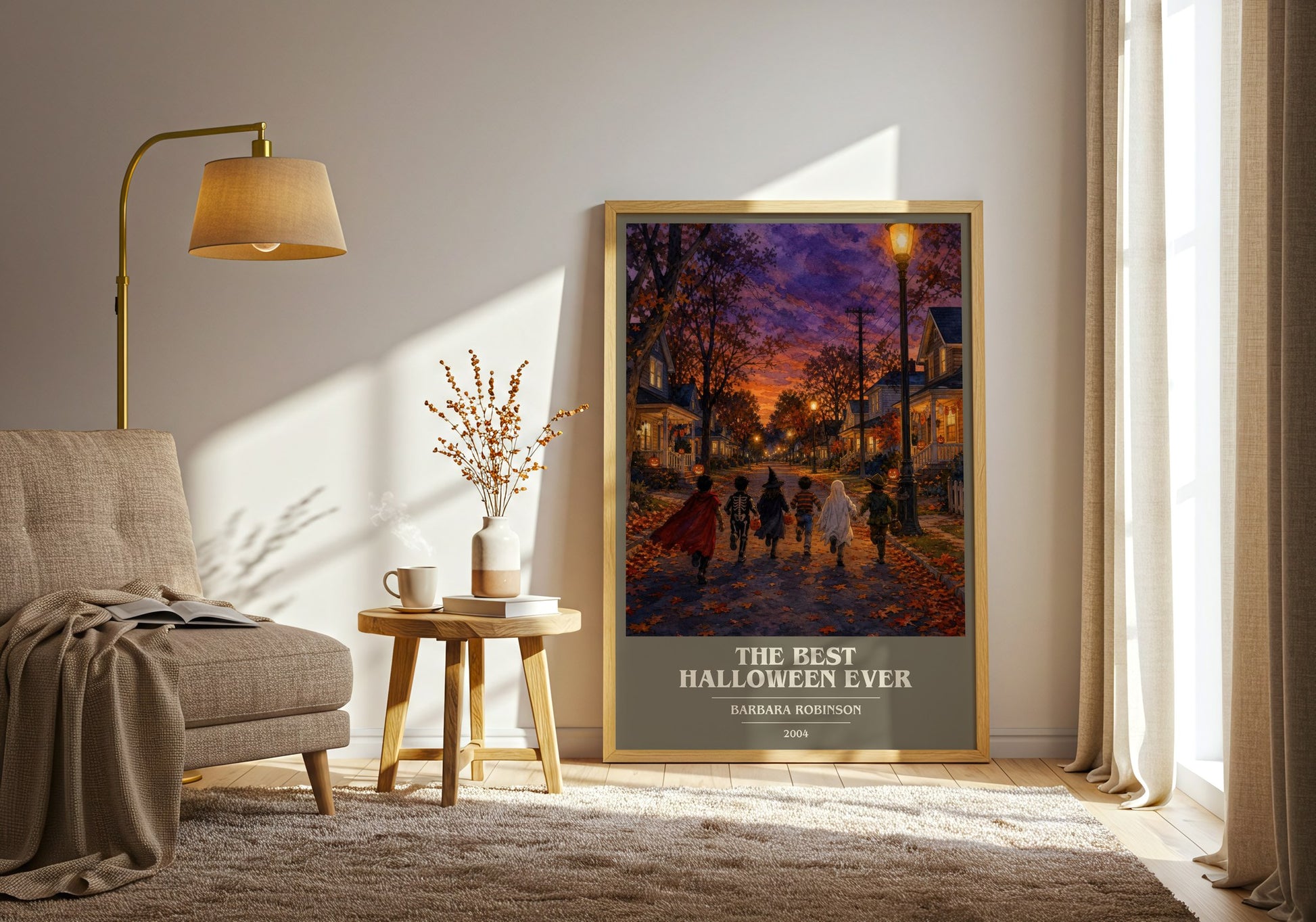 The Best Halloween Ever book cover print on bookshelf – Barbara Robinson fan gift