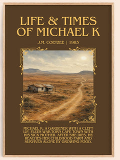 Life & Times of Michael K Minimalist Book Poster by J.M. Coetzee – image 1