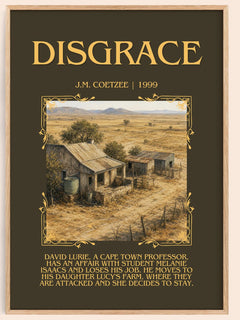Disgrace Minimalist Book Poster by J.M. Coetzee – image 1