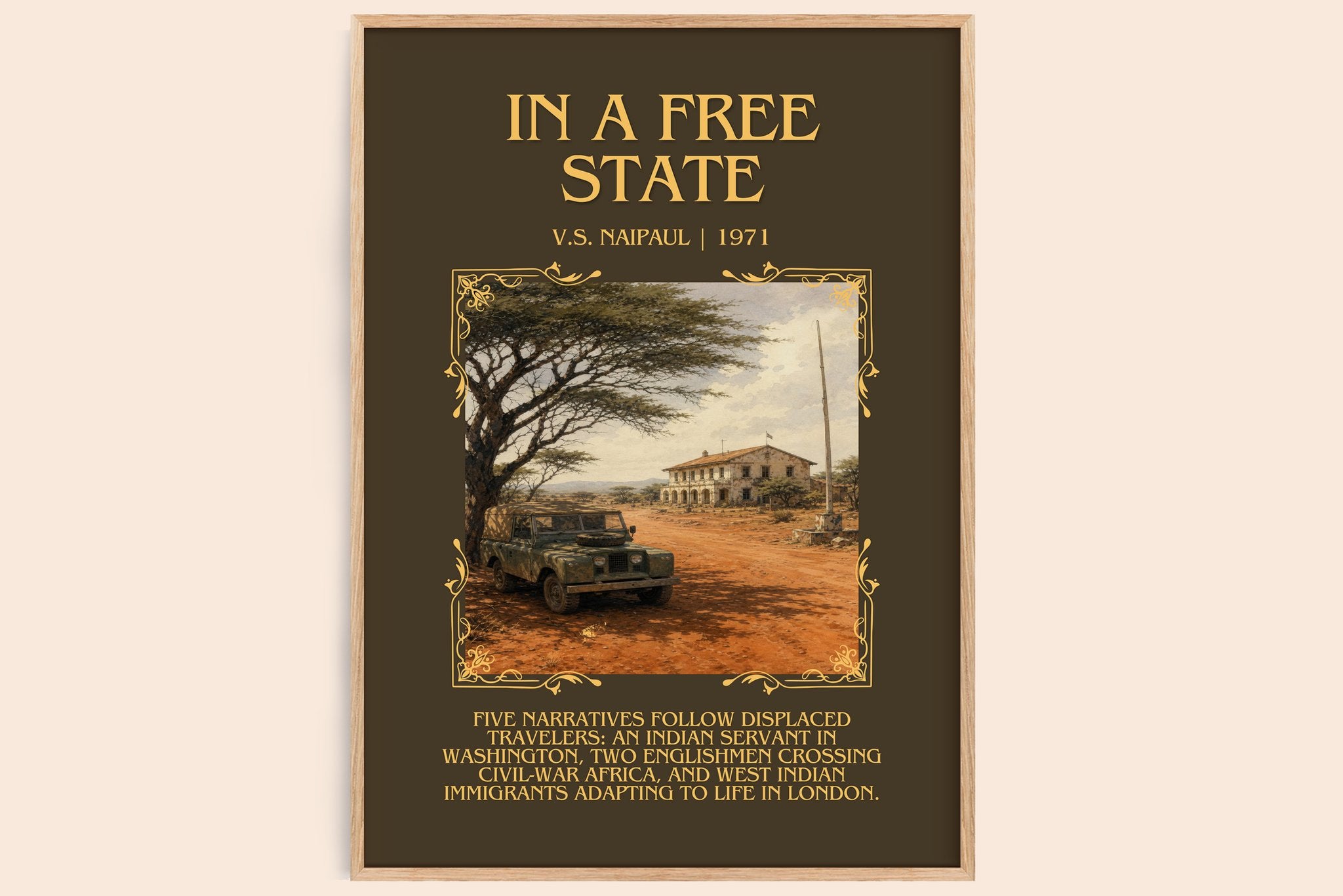In a Free State Minimalist Book Poster by V.S. Naipaul
