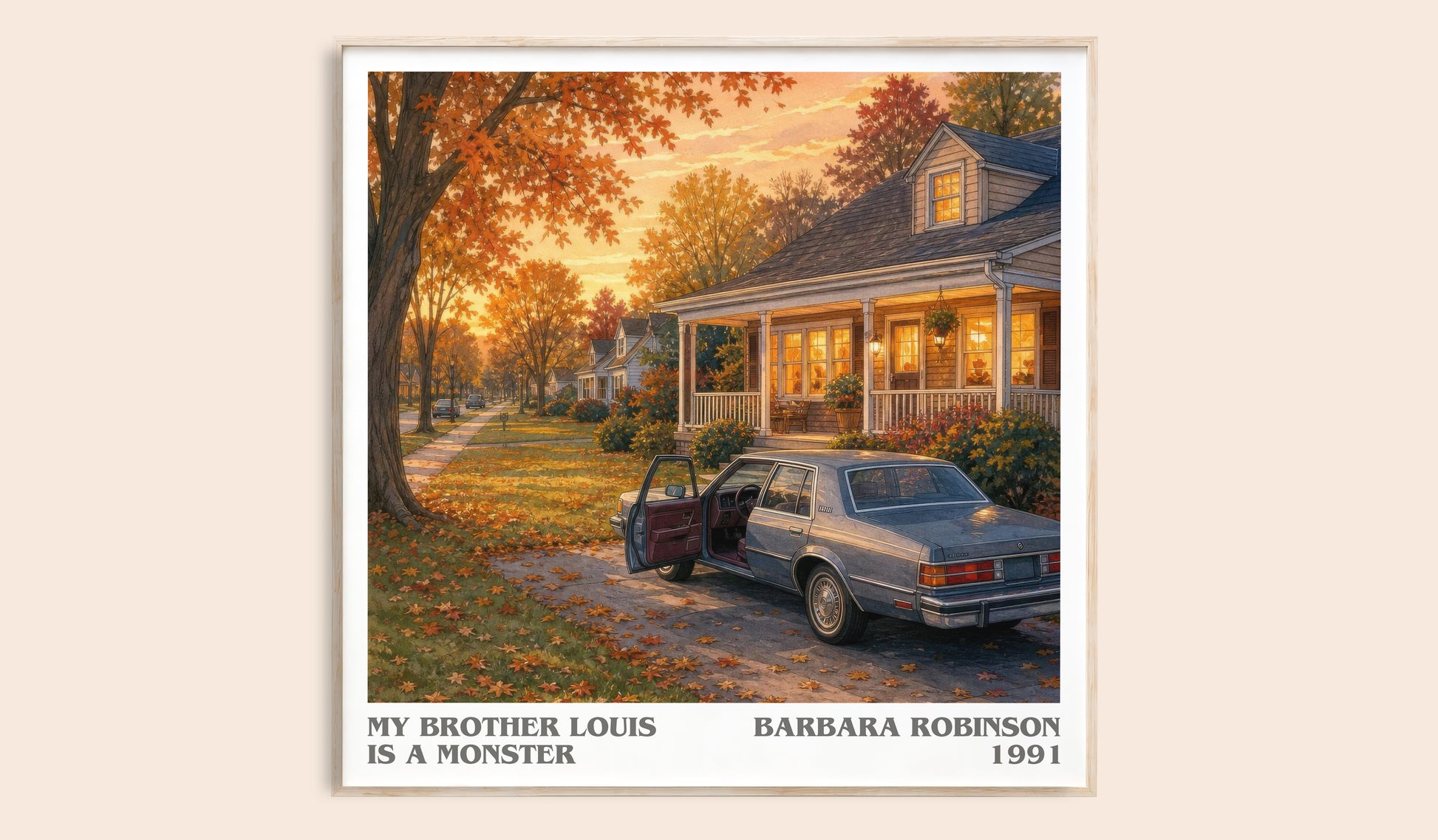 My Brother Louis Is A Monster literary book poster by Barbara Robinson – framed literary art print