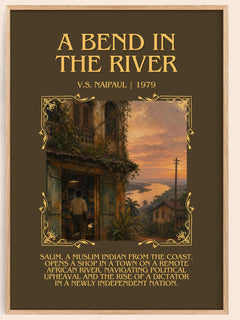 A Bend in the River Minimalist Book Poster by V.S. Naipaul – image 1
