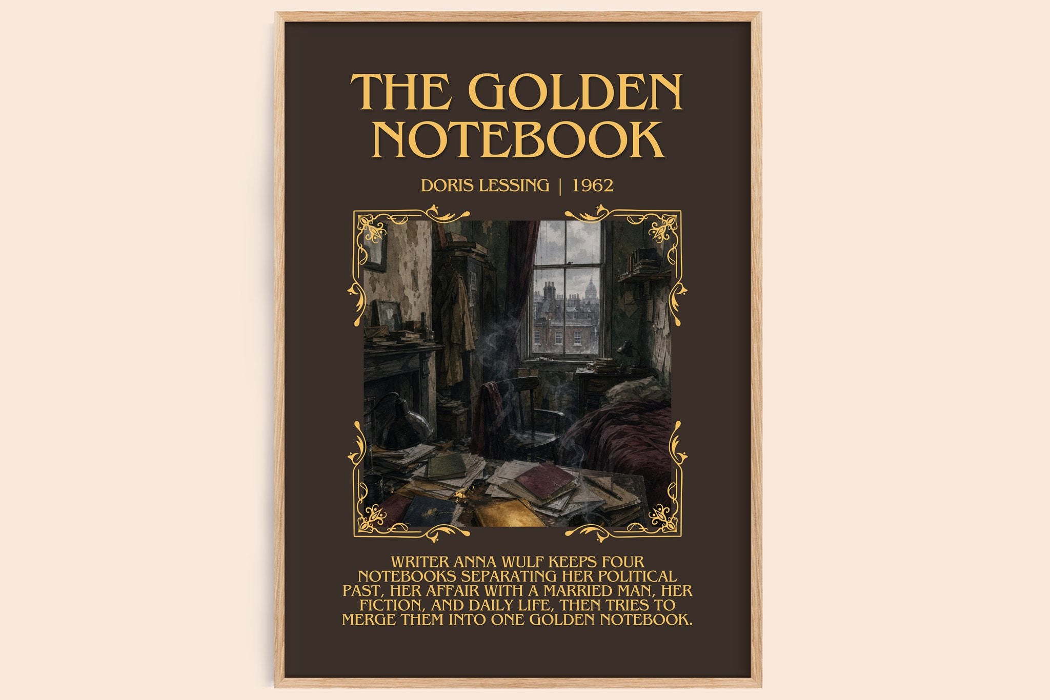 The Golden Notebook Minimalist Book Poster by Doris Lessing