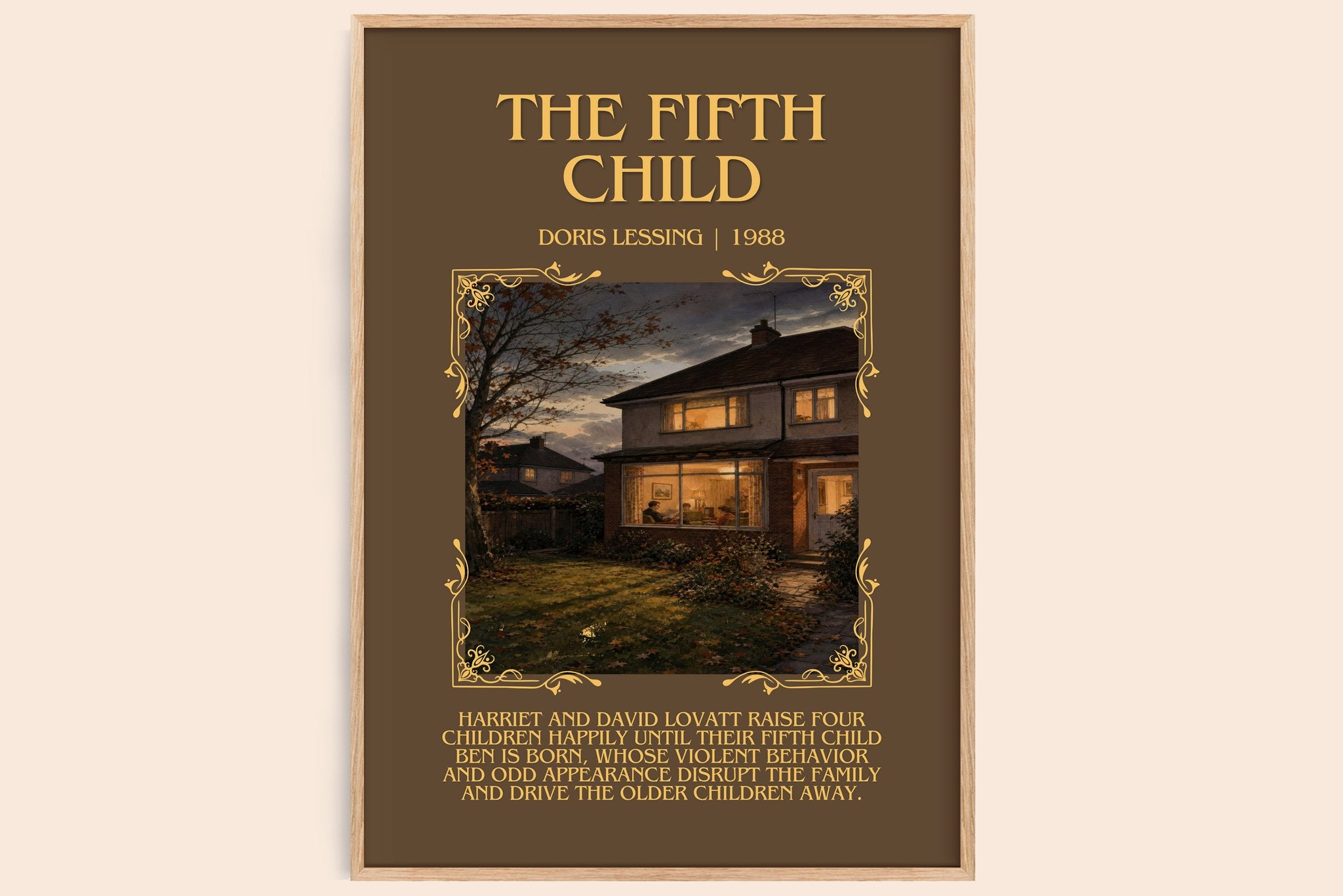 The Fifth Child Minimalist Book Poster by Doris Lessing
