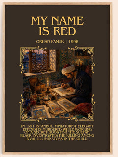 My Name Is Red Minimalist Book Poster by Orhan Pamuk – image 1